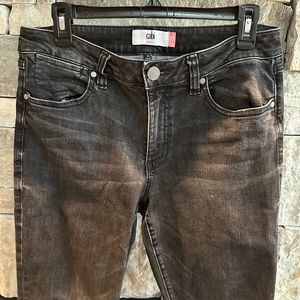 Cabi high straight denim jeans 8 smolder black